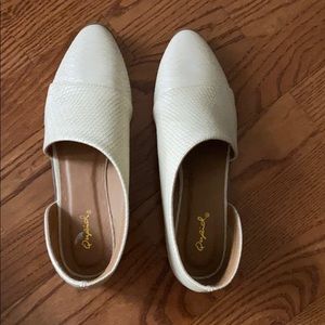 Cream Crocodile Feux Leather Cut Out Bootie